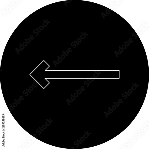 Left Arrow icon single vector illustration