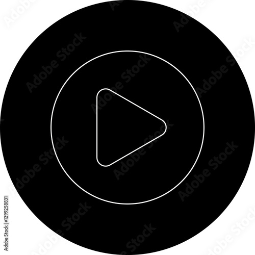 Play icon single vector illustration