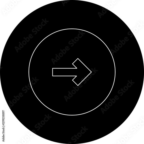 Right icon single vector illustration