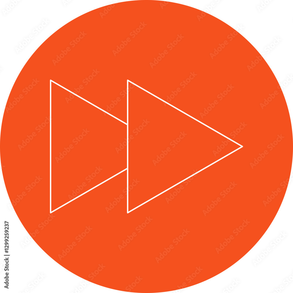 Fast Forward icon single vector illustration Fast Forward icon single vector illustration