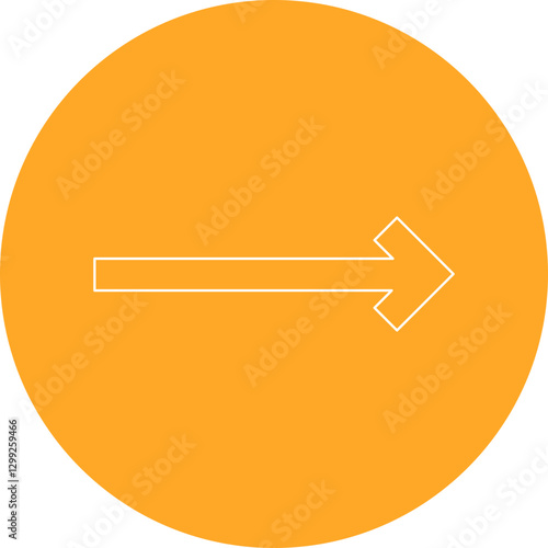 Right Arrow icon single vector illustration