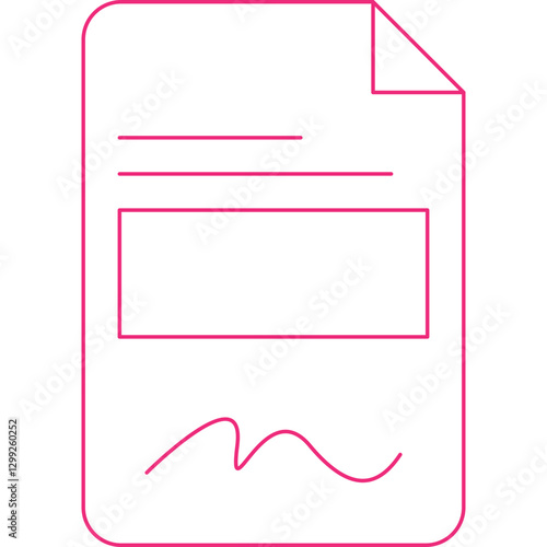 Contract icon single vector illustration