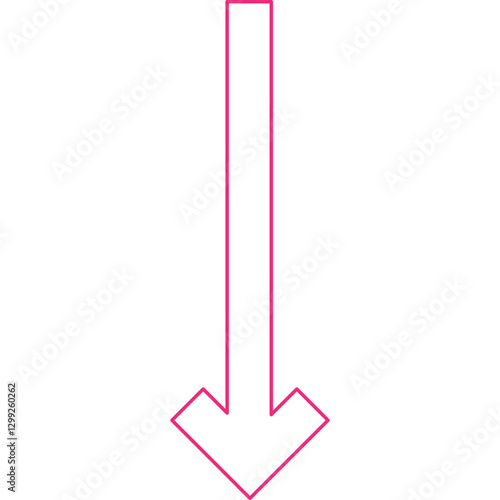 Down Arrow icon single vector illustration