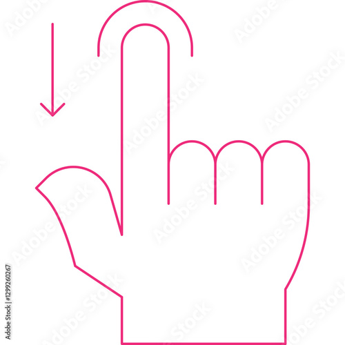 Drag Down icon single vector illustration