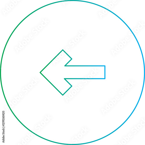 Left icon single vector illustration