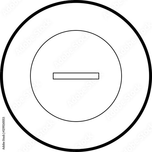 Minus icon single vector illustration