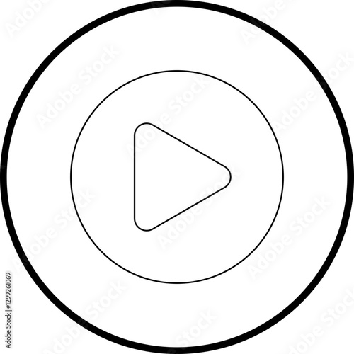Play icon single vector illustration