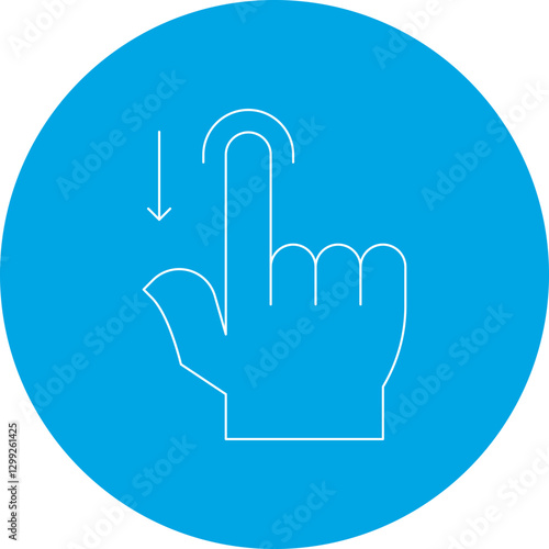 Drag Down icon single vector illustration