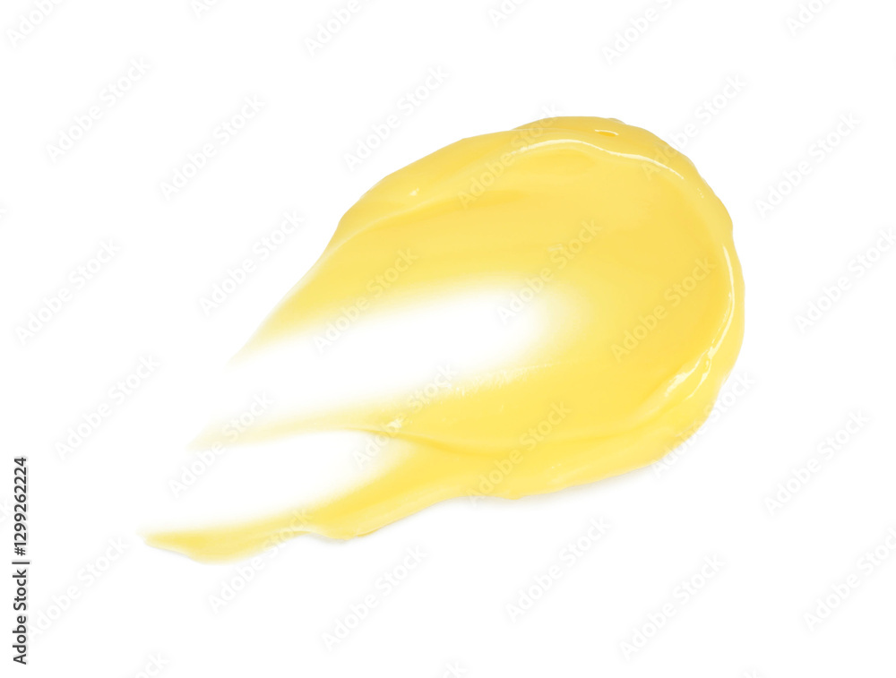 Fototapeta premium Cream sample isolated on white, top view