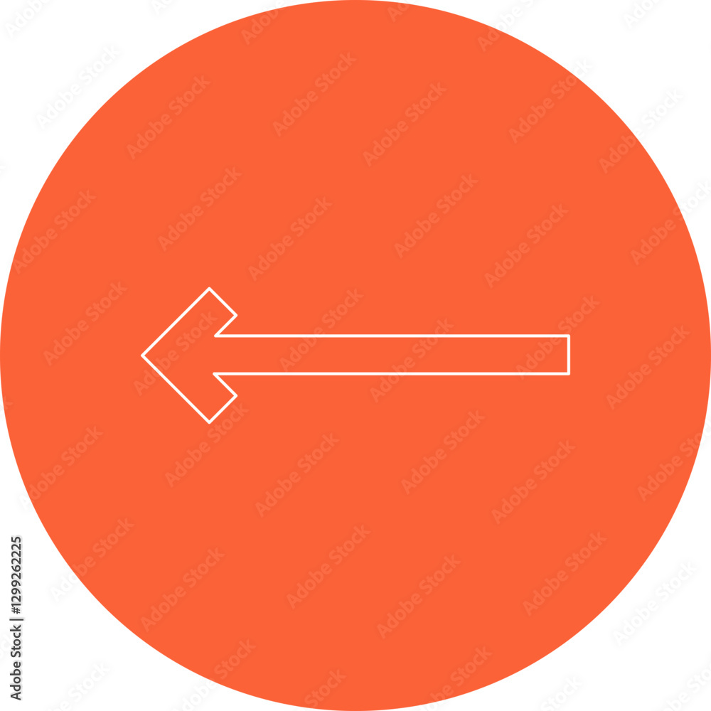Left Arrow icon single vector illustration Left Arrow icon single vector illustration