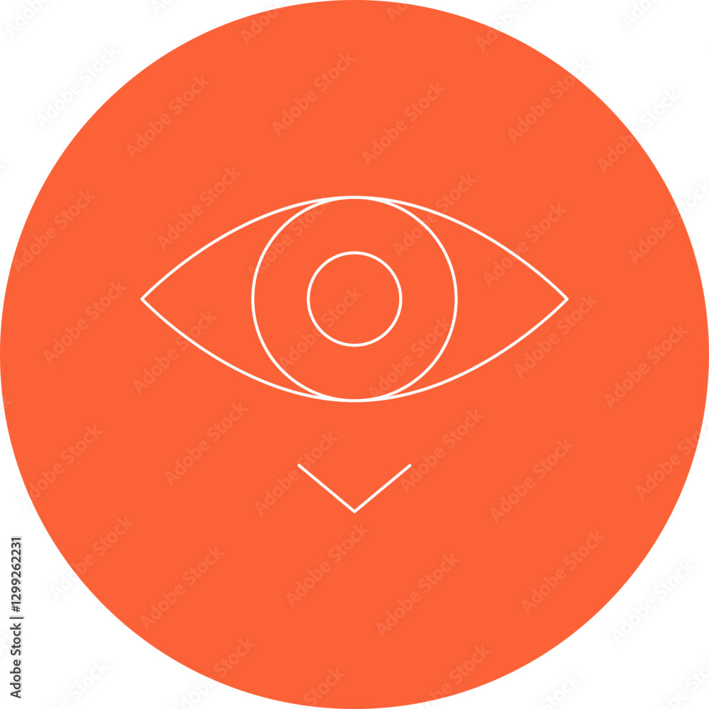 Look Down icon single vector illustration Look Down icon single vector illustration