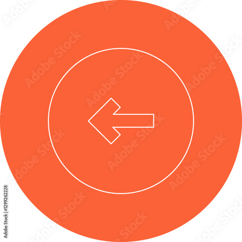 Left icon single vector illustration