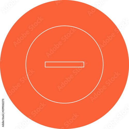 Minus icon single vector illustration