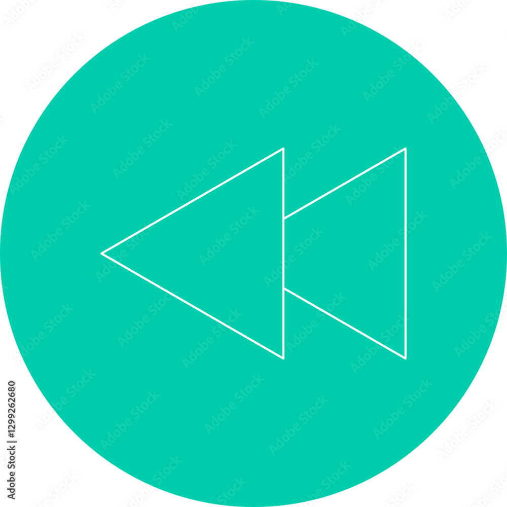 Fast Rewind icon single vector illustration Fast Rewind icon single vector illustration