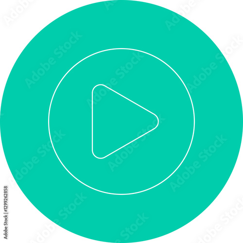 Play icon single vector illustration
