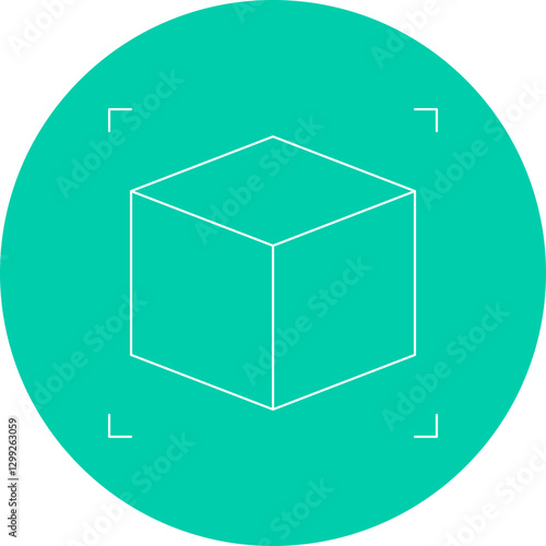 3D icon single vector illustration