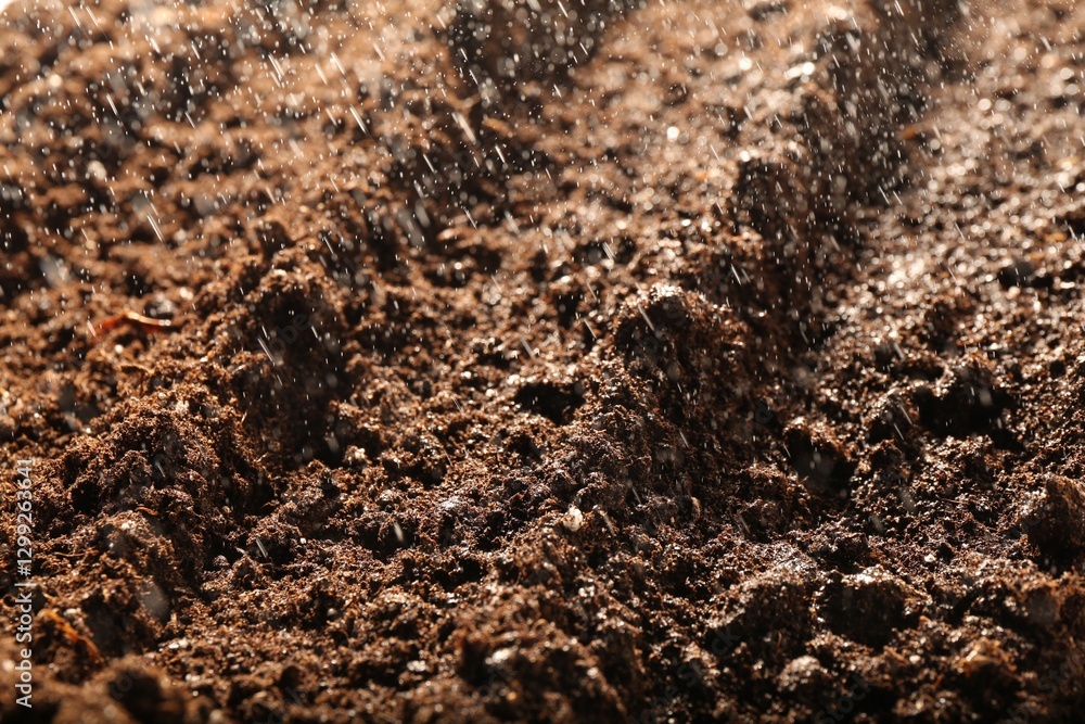 Texture of fresh soil as background, closeup Texture of fresh soil as background, closeup