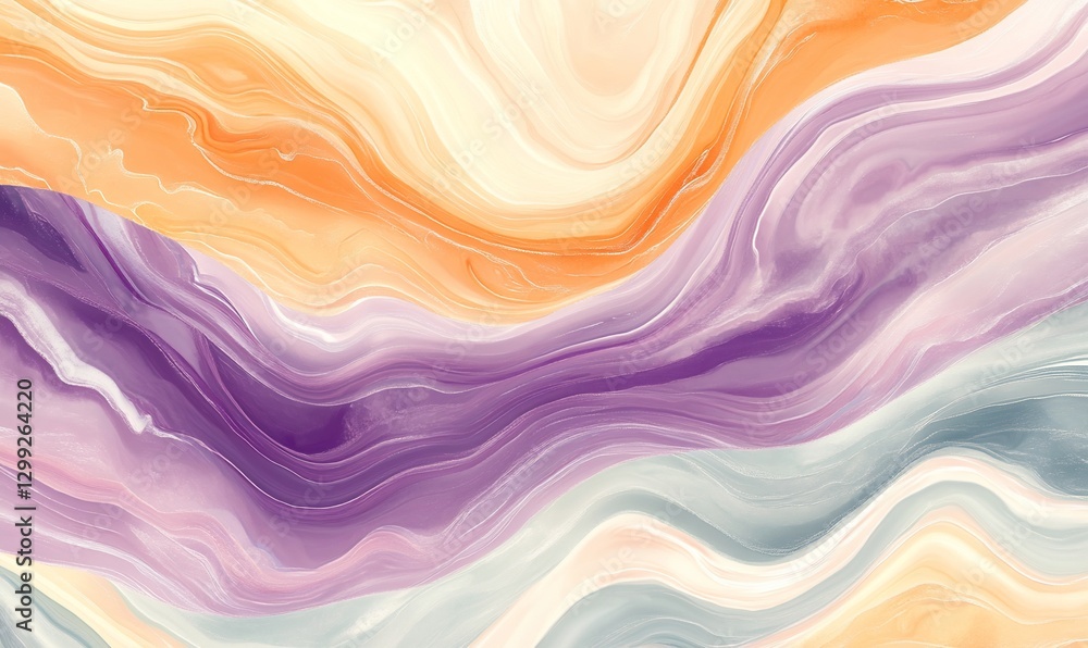 Obraz premium Abstract marbled design background with flowing colors