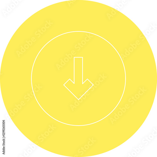 Down icon single vector illustration