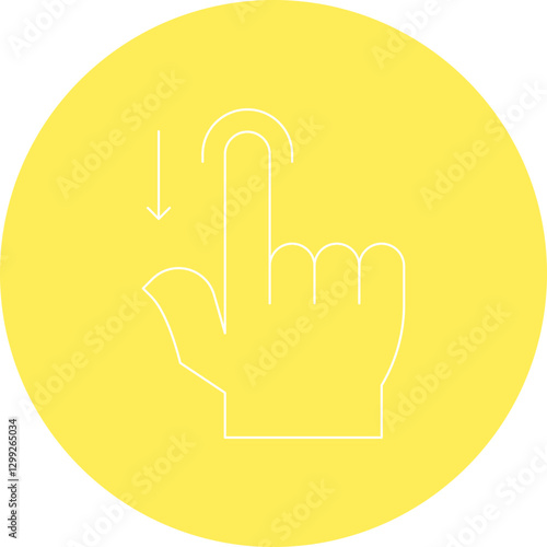 Drag Down icon single vector illustration