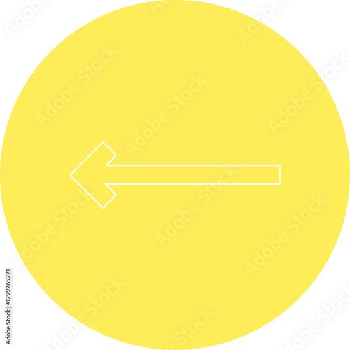 Left Arrow icon single vector illustration
