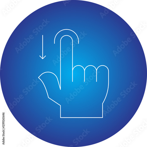 Drag Down icon single vector illustration
