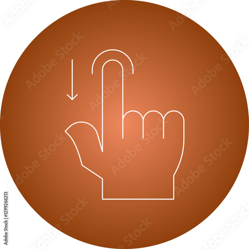 Drag Down icon single vector illustration