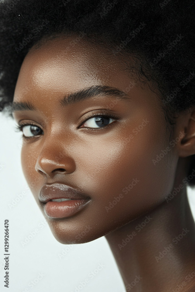 Girl with moisturized skin on a white background Girl with moisturized skin on a white background