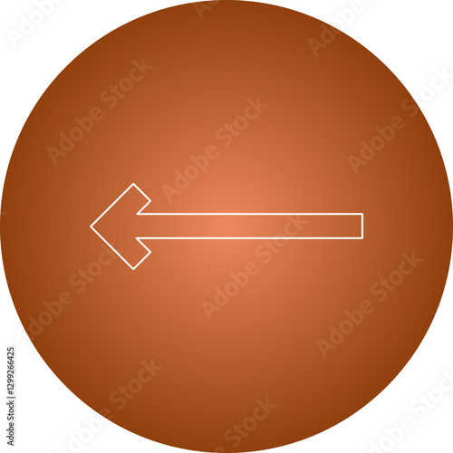 Left Arrow icon single vector illustration