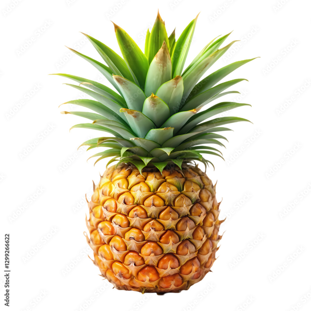 Fototapeta premium Fresh Pineapple: Tropical Fruit Image isolated on transparent background