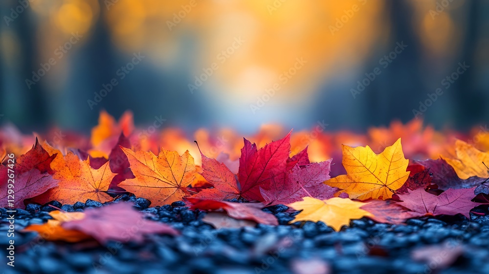 Autumn leaves on ground rustic charm with colorful hues high resolution hd image Autumn leaves on ground rustic charm with colorful hues high resolution hd image