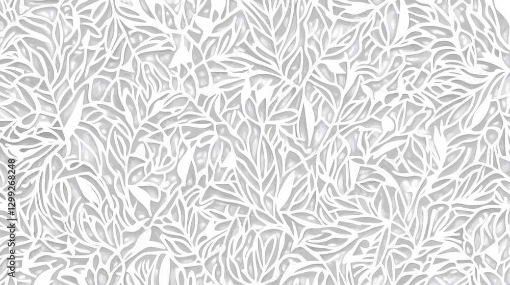Stunning Abstract Gray Leaf Pattern Design for Graphic Resources