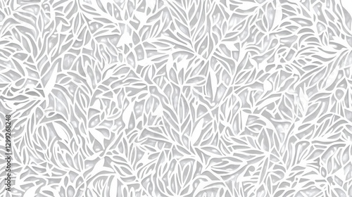Stunning Abstract Gray Leaf Pattern Design for Graphic Resources