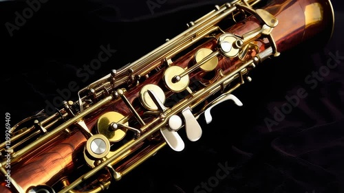 Golden Saxophone Macro Shot