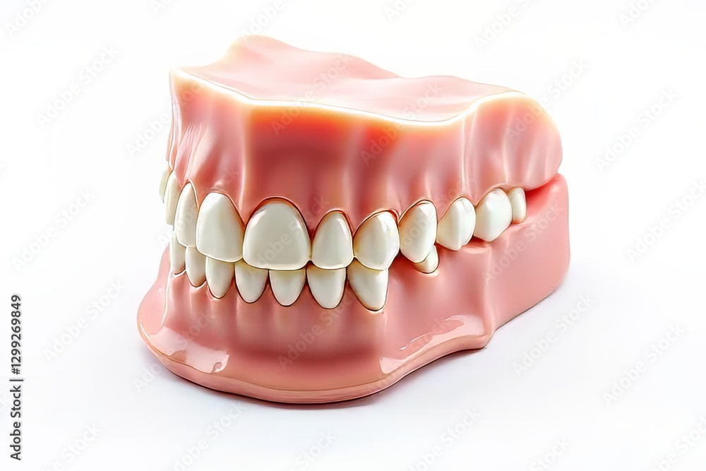 Obraz premium Dental Model Showing Teeth and Gums for Education or Study