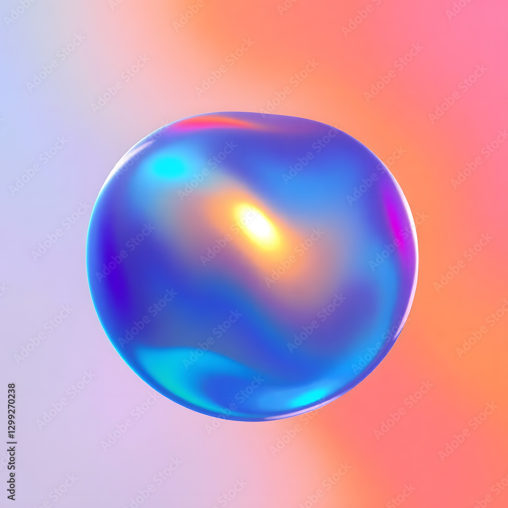 fluid purple sphere on gradient rainbow background fluid purple sphere on gradient rainbow background