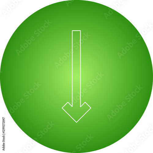 Down Arrow icon single vector illustration