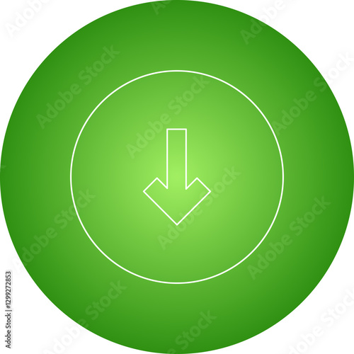 Down icon single vector illustration