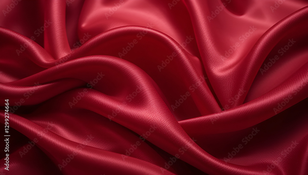 A luxurious red silk fabric with smooth flowing folds and soft highlights. A luxurious red silk fabric with smooth flowing folds and soft highlights.