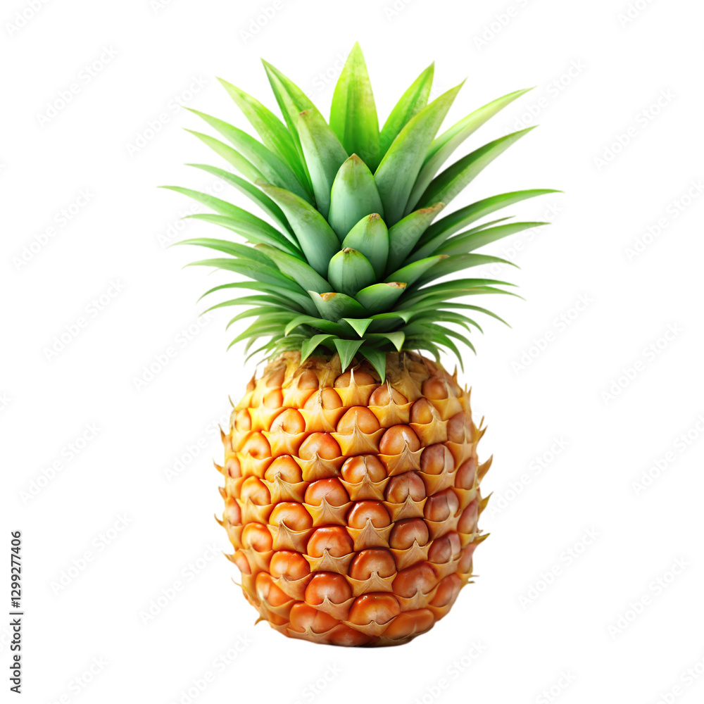 pineapple on white background pineapple on white background