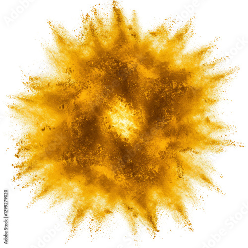 abstract colorful powder splatted isolated on transparent background, Powder Explosion PNG  photo