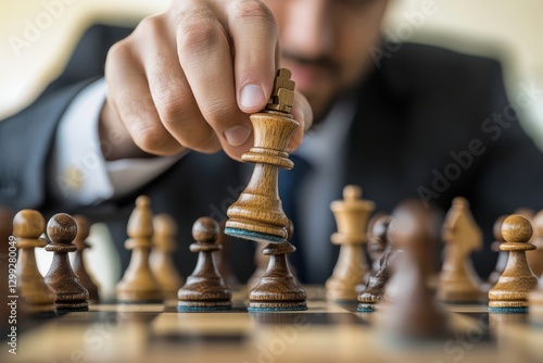 Wallpaper Mural Businessman strategizing for development and growth with focus on increasing positive indicators and business success Torontodigital.ca