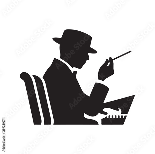 Music Director silhouette vector illustration
