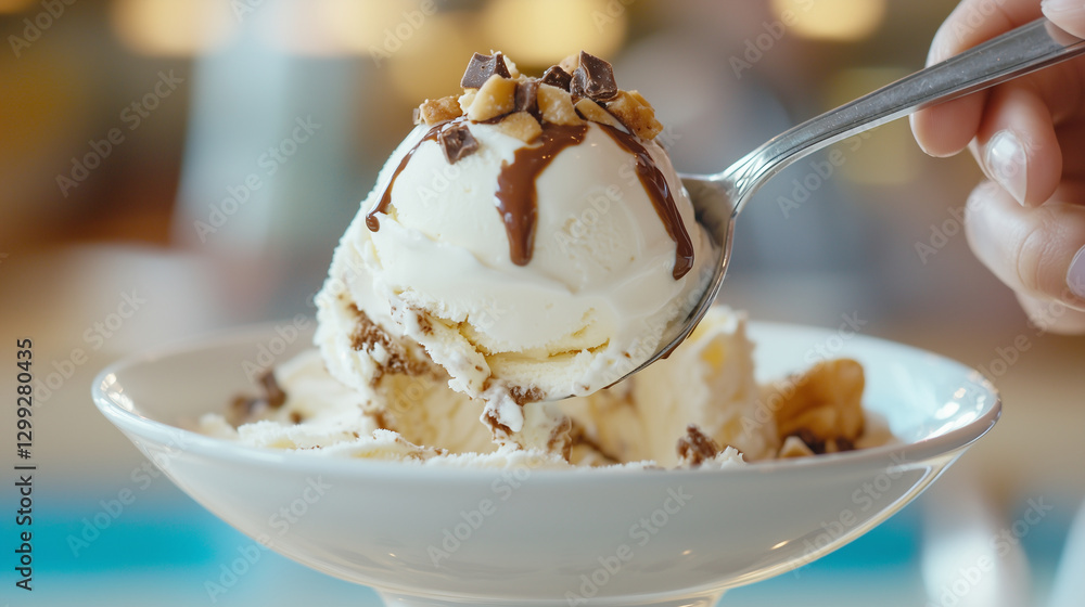 The Ultimate Dessert Moment with Ice Cream and Toppings The Ultimate Dessert Moment with Ice Cream and Toppings