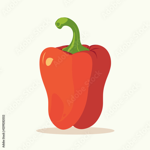 Vibrant red pepper with a playful cartoon style against a clean isolated background perfect for various creative or informational projects
