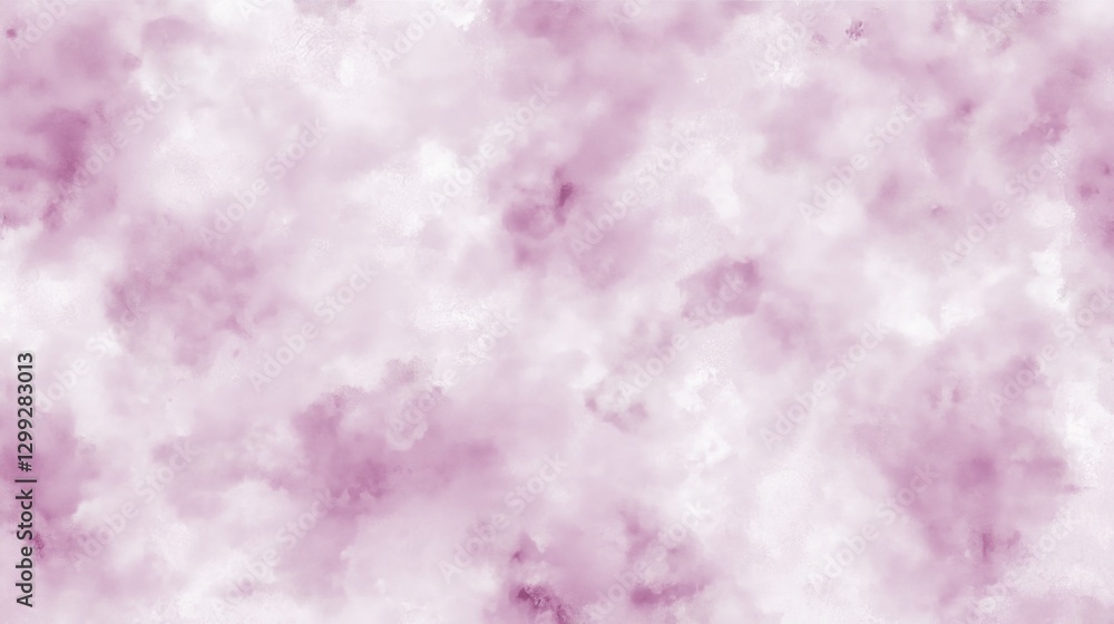 Fototapeta premium Soft lilac watercolor texture background with cloudy effects, creating a gentle and dreamy atmosphere, perfect for feminine designs, pastel projects and subtle backgrounds for various creative works