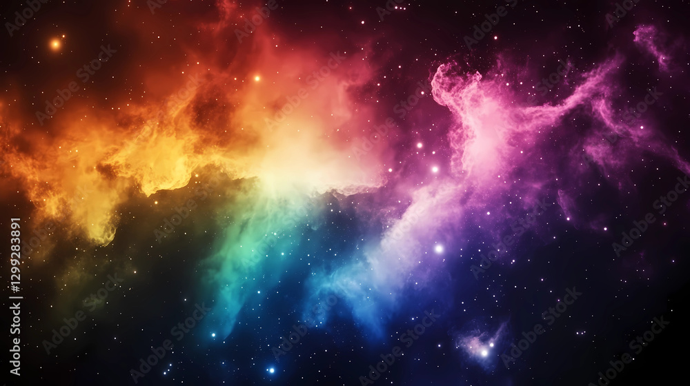 Obraz premium Colorful space galaxy cloud nebula. Stary night cosmos. Universe science astronomy. Supernova background wallpaper