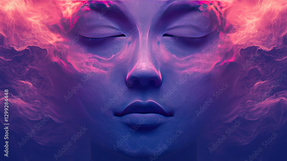 Meditative reflection ethereal realm digital art surreal environment close-up view mindfulness concept Meditative reflection ethereal realm digital art surreal environment close-up view mindfulness concept