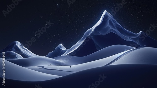 A canvas of smooth transitions, where the hues gradually fade into each other, creating a subtle yet captivating gradient effect that shifts from the deep abyss of midnight to the ethereal brilliance 