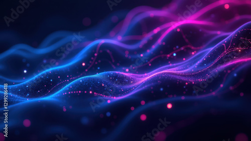 Dynamic abstract background with vibrant energy stream for tech-related themes like CI/CD, Docker, Kubernetes, DevOps.